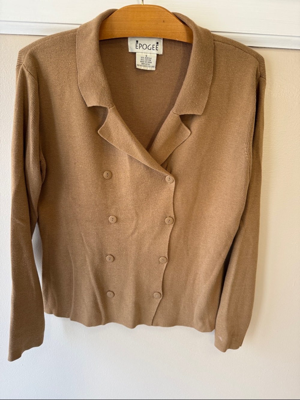 Bundle of Three Knit Sweaters - Gray, Light Blue, Camel - Picture 5 of 11